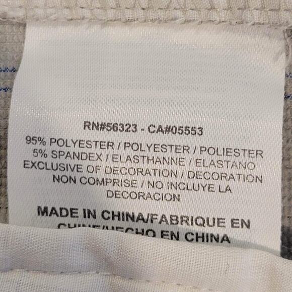 Nike Golf Shorts Size 36 Gray Blue Plaid Flat Front Chino Performance - Picture 12 of 13